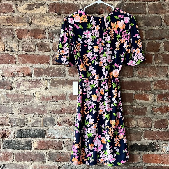 A new day Large Wrap Dress navy blue with florals - Picture 7 of 7